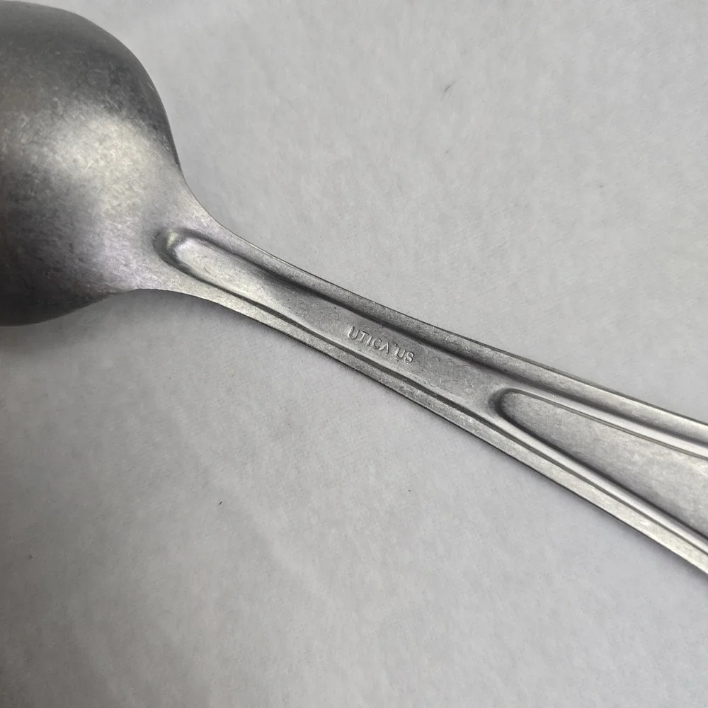 Mess Kit Spoons Lot of 10 Military ARMY USMC USA Utica Stainless Steel Utensil